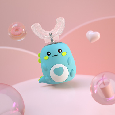 360° Ultrasonic U‑Shaped Kids Toothbrush