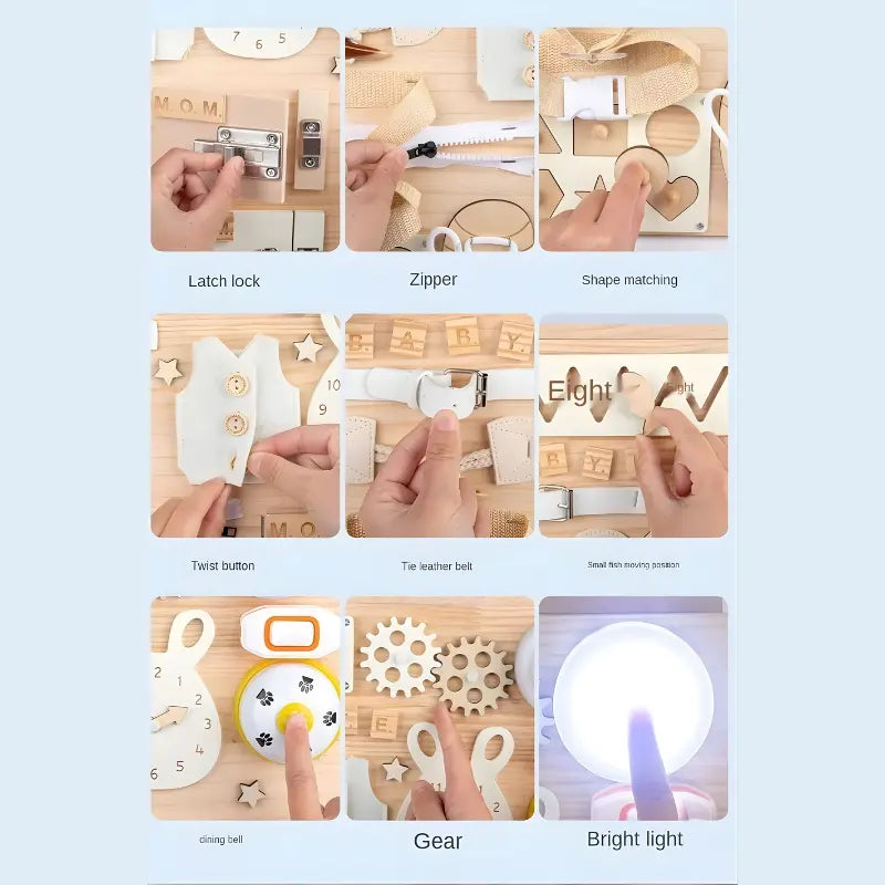 Wooden Montessori Busy Board KIDZEE