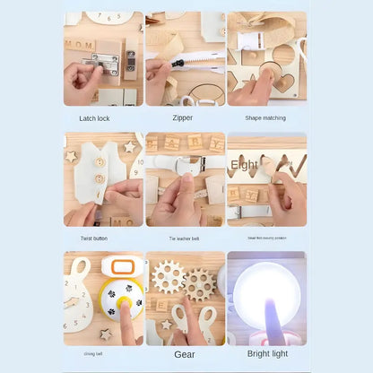 Wooden Montessori Busy Board KIDZEE