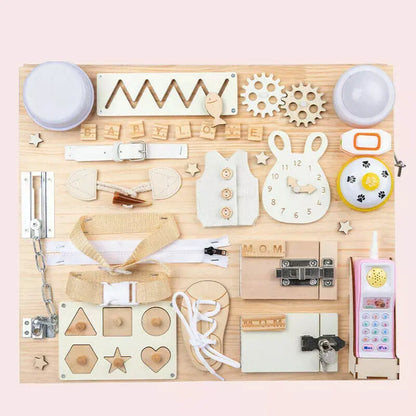 Wooden Montessori Busy Board KIDZEE