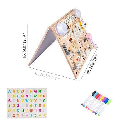 Wooden Montessori Busy Board KIDZEE