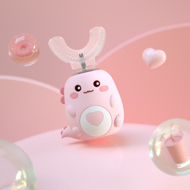 360° Ultrasonic U‑Shaped Kids Toothbrush
